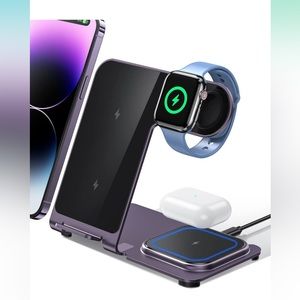 NIB Apple-3 in 1 Wireless Charging Station